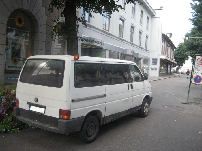 hvit van