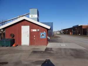 Tømmestasjon ved bobilparkeringen på Stensarmen